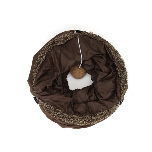 Warm Cat Tunnel Foldable Drill Barrel Cat Toy Tent Pet Toys Autumn Winter House