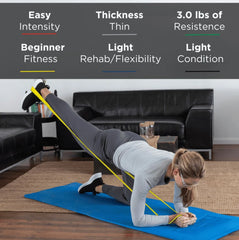 Resistance Bands Set, Yellow/Red/Green, Beginner, Non-Latex