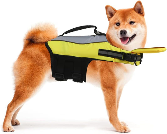 Life Vests for Dogs Boating, Dog Life Jacket for Swimming High Buoyancy Pet Life Vest High Visible & Lightweight Dog Flotation Vest with Rescue Handle
