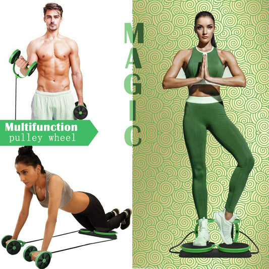 Multi-Function Double Ab Roller Wheel New Version Ab Wheel Exercise Fitness