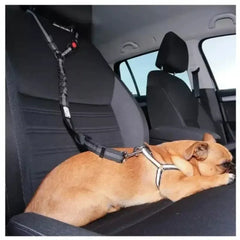 Dog Seat Belt for Car 3-In-1 Dog Leash Seatbelt Bungee Adjustable Reflective