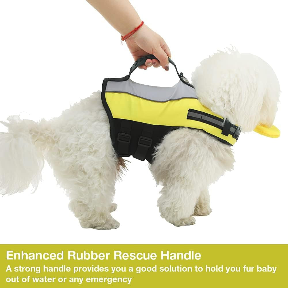 Life Vests for Dogs Boating, Dog Life Jacket for Swimming High Buoyancy Pet Life Vest High Visible & Lightweight Dog Flotation Vest with Rescue Handle