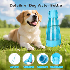 UPSKY Dog Water Bottle | Portable & Foldable Dog Water Bottle | 3-In-1 Portable