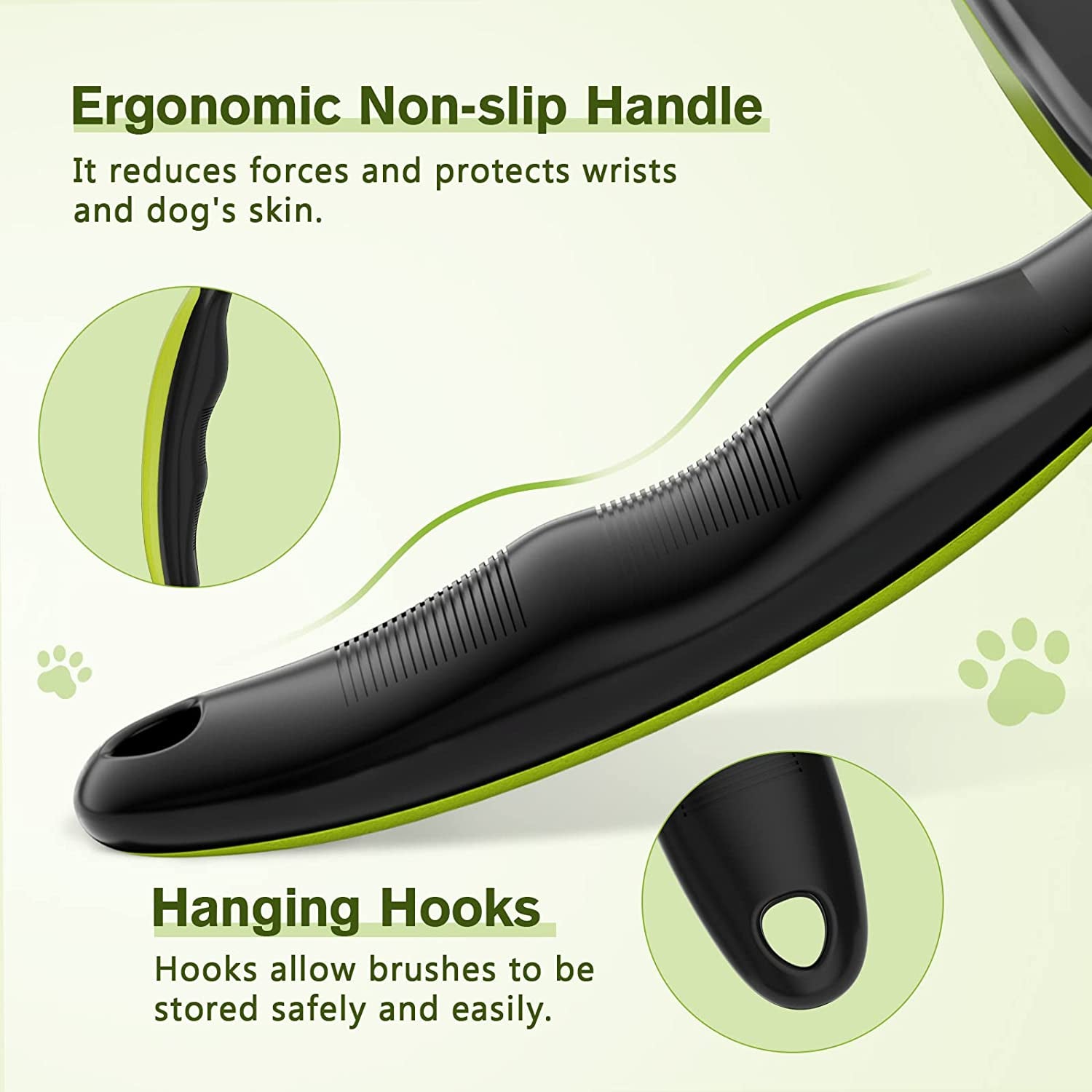 Self-Cleaning Slicker Brush for Dogs, Cats, Lightweight Dog Brush for Shedding M