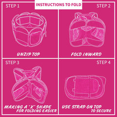 Foldable Dog Playpen - Portable Pet Playpen with Removable Mesh Cover - Folding Puppy Playpen with Zippered Top - Dog Play Pen for Dogs, Cats - Durable Kitten Rabbit Playpen (Small, Pink)