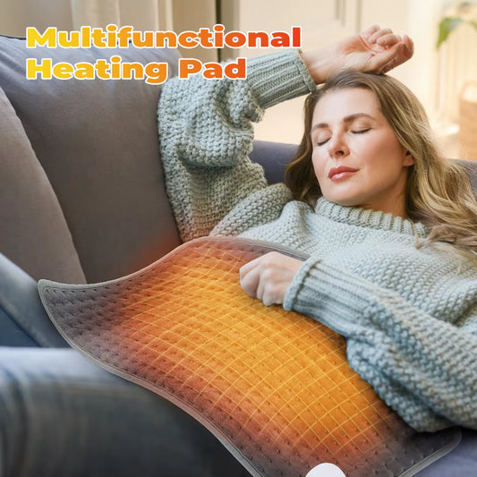 Electric Heating Pad Blanket Timer Heating Pad for Shoulder Neck Back Spine Leg Winter Warm 58X29Cm