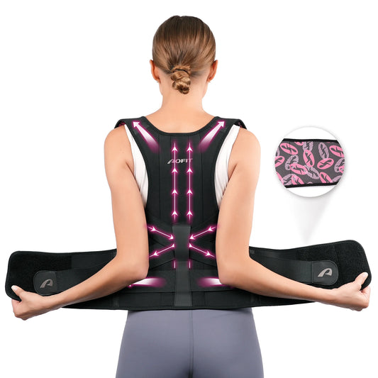 Posture Corrector for Women & Men - Adjustable Shoulder Posture Brace - Figure Brace for Posture Correction and Alignment