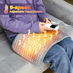 Electric Heating Pad Blanket Timer Heating Pad for Shoulder Neck Back Spine Leg Winter Warm 58X29Cm