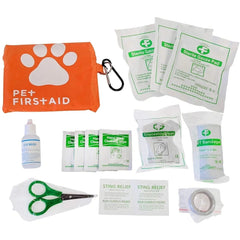 Dog First Aid Kit | 19 Piece Pet Emergency Travel Kit for Cats & Dogs
