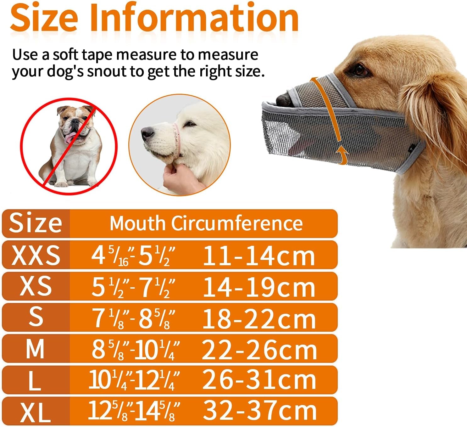 Dog Muzzle Soft Nylon Muzzle, Adjustable Breathable Mesh Dog Muzzle for Anti-Biting Anti-Barking Licking