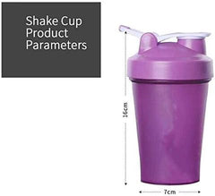 Protein  W. Classic Loop Top & Stainless Whisk Ball-Perfect for Protein Shakes and Pre Workout-Bpa Free-(16 Oz,Purple)