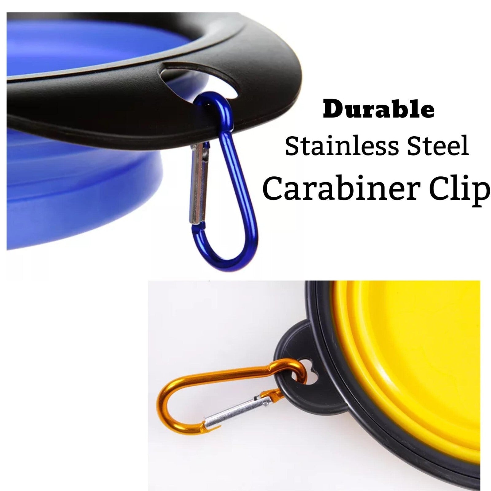 2-Pack 34Oz Large Size Collapsible Dog Bowl, Portable Pet Bowl, Travel Dish