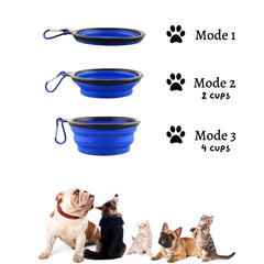 2-Pack 34Oz Large Size Collapsible Dog Bowl, Portable Pet Bowl, Travel Dish