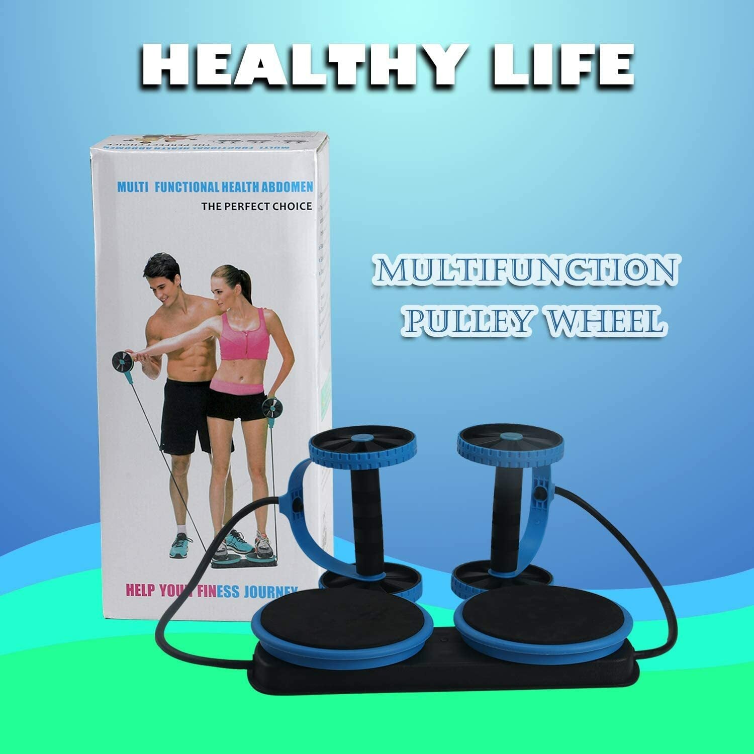 Multi-Function Double Ab Roller Wheel New Version Ab Wheel Exercise Fitness