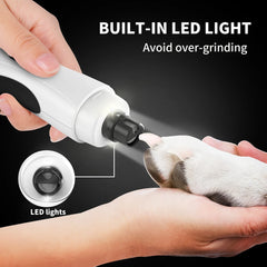 Pet Dog Nail Grinder 2-Speed Electric Rechargeable Pet Nail Trimmer Painless Paws for Small Medium Large Dogs & Cats