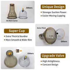Cupping Set Cupping Therapy Set Massage Cups for Pain Relief Physical Therapy...