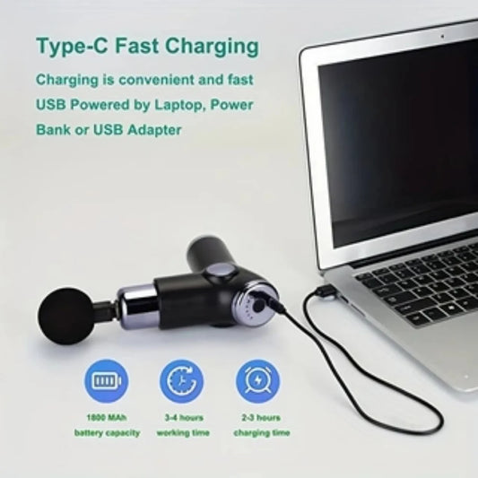 Type-C Fast Charging Fascia Gun Massager