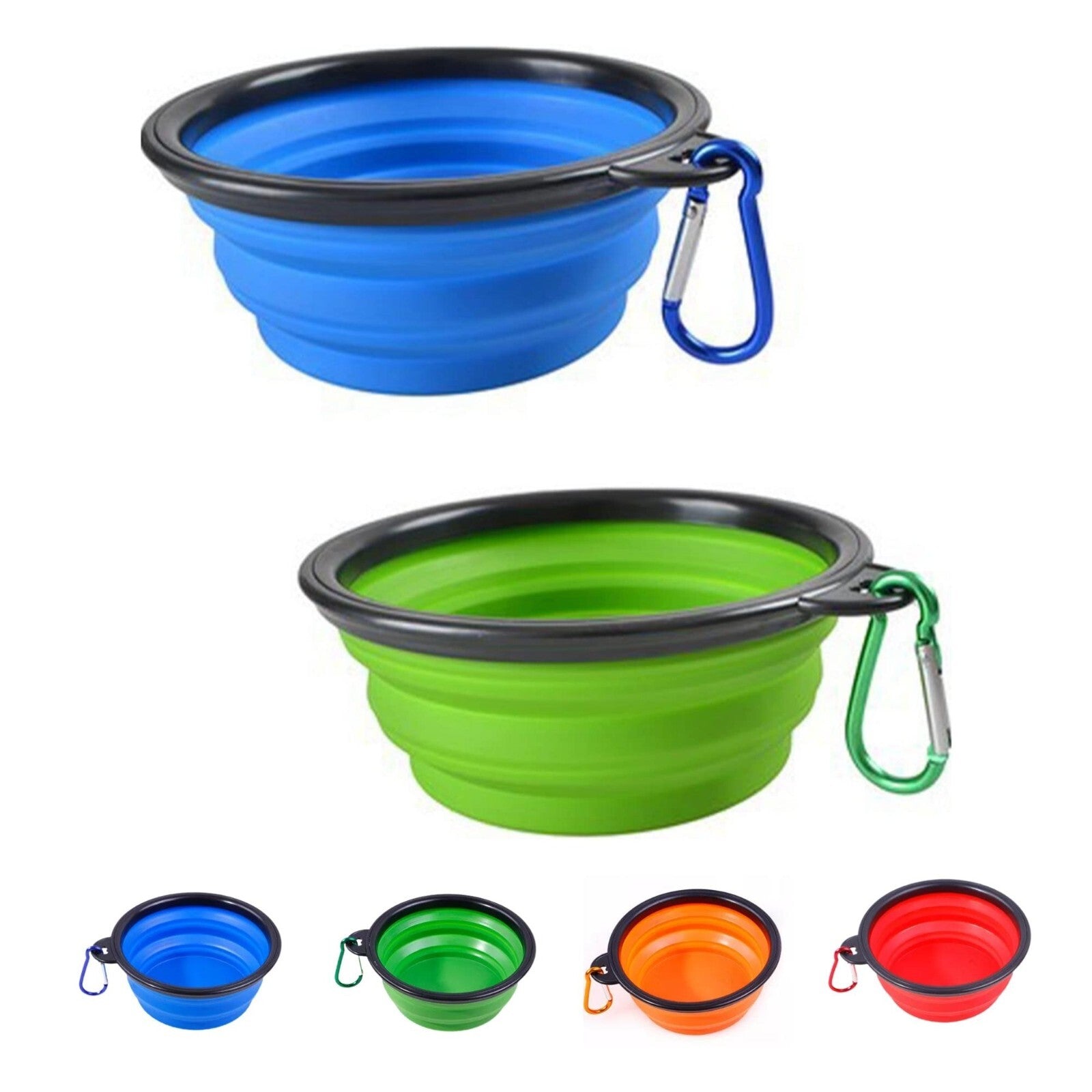 2-Pack 34Oz Large Size Collapsible Dog Bowl, Portable Pet Bowl, Travel Dish