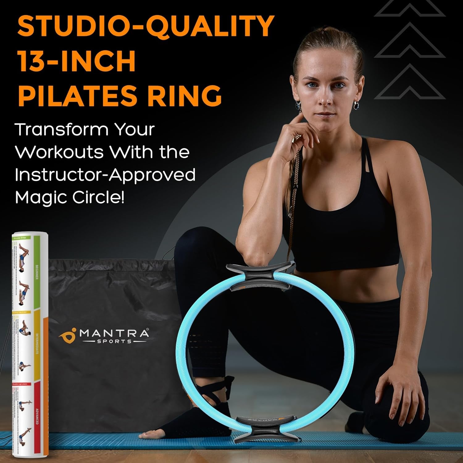 Pilates Ring Circle, Magic Circle Pilates Ring, Inner Thigh Exercise Equipment, Fitness Rings for Women, Thigh Master Inner Thigh Exerciser, Yoga Ring Pilates Equipment for Home Workouts