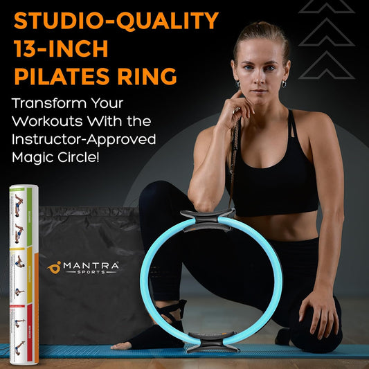 Pilates Ring Circle, Magic Circle Pilates Ring, Inner Thigh Exercise Equipment, Fitness Rings for Women, Thigh Master Inner Thigh Exerciser, Yoga Ring Pilates Equipment for Home Workouts