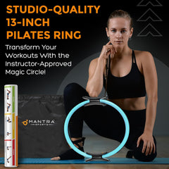 Pilates Ring Circle, Magic Circle Pilates Ring, Inner Thigh Exercise Equipment, Fitness Rings for Women, Thigh Master Inner Thigh Exerciser, Yoga Ring Pilates Equipment for Home Workouts
