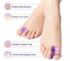 4 Pairs Gel Toe Separators – Bunion Relief Orthotic Spacers for Foot Pain Aid