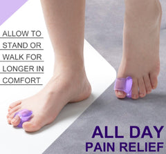 4 Pairs Gel Toe Separators – Bunion Relief Orthotic Spacers for Foot Pain Aid