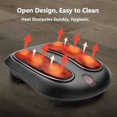 Electric Foot Massager with Heat Compress Deep Kneading Shiatsu Massage Heel Sole Point Relieve Muscle Tiredness