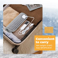 Electric Heating Pad Blanket Timer Heating Pad for Shoulder Neck Back Spine Leg Winter Warm 58X29Cm