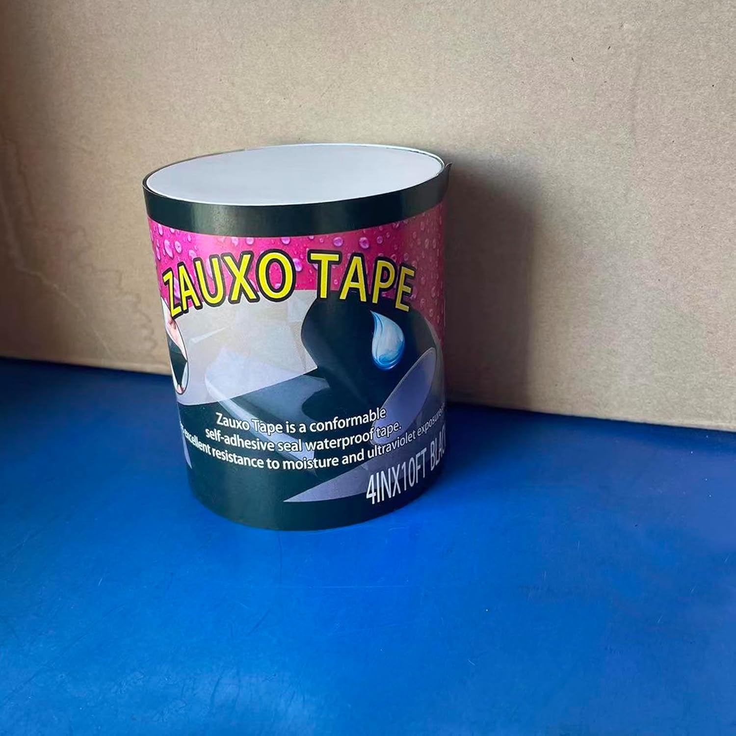 4Inx10Ft Rubberized Seal Patch Tape - Waterproof Tape Seal and Patch Leaks for Home RV Roof Plumbing and Pool Repairs, Underwater, Indoor Outdoor
