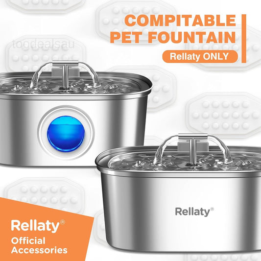 Official Cat Water Fountain Filters Replacement & Pre-Filter 4*4*3.5, White