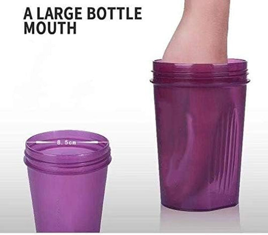 Protein  W. Classic Loop Top & Stainless Whisk Ball-Perfect for Protein Shakes and Pre Workout-Bpa Free-(16 Oz,Purple)