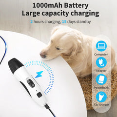 Pet Dog Nail Grinder 2-Speed Electric Rechargeable Pet Nail Trimmer Painless Paws for Small Medium Large Dogs & Cats