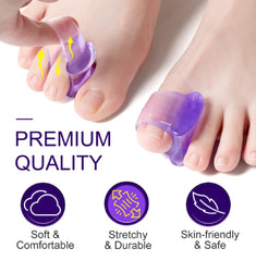 4 Pairs Gel Toe Separators – Bunion Relief Orthotic Spacers for Foot Pain Aid