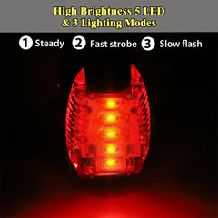 LED Night Safety Light Clip on Strobe Running Lights for Cycling Walking Warning