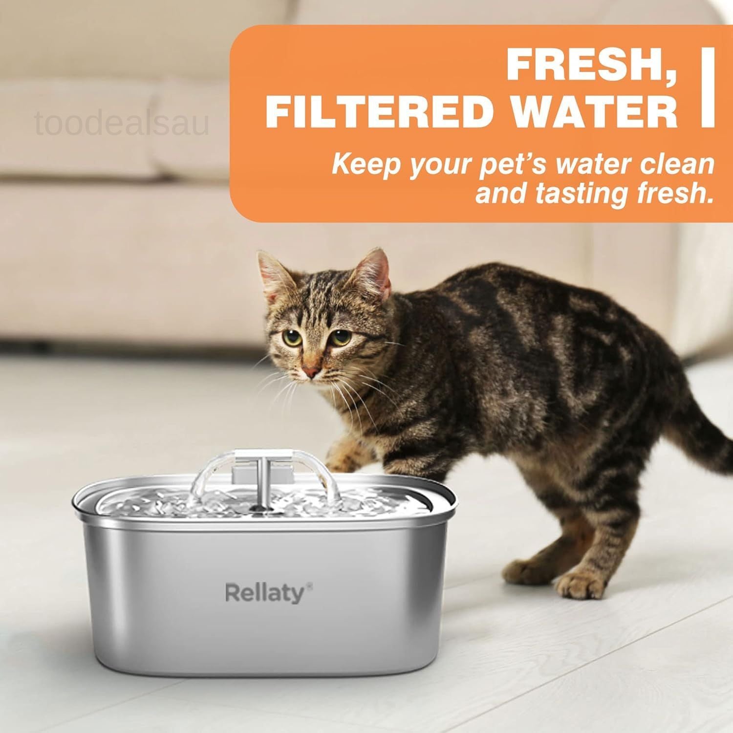 Official Cat Water Fountain Filters Replacement & Pre-Filter 4*4*3.5, White