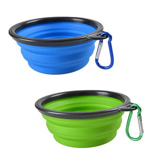 2-Pack 34Oz Large Size Collapsible Dog Bowl, Portable Pet Bowl, Travel Dish