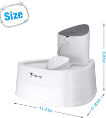Cat Water Fountain, 101Oz/3L LED Automatic Pet Water Fountain, Ultra Quiet Pet Water Dispenser with Adjustable Water Flow and Activated Carbon Filter for Dogs, Cats, and Small Animals