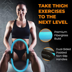 Pilates Ring Circle, Magic Circle Pilates Ring, Inner Thigh Exercise Equipment, Fitness Rings for Women, Thigh Master Inner Thigh Exerciser, Yoga Ring Pilates Equipment for Home Workouts