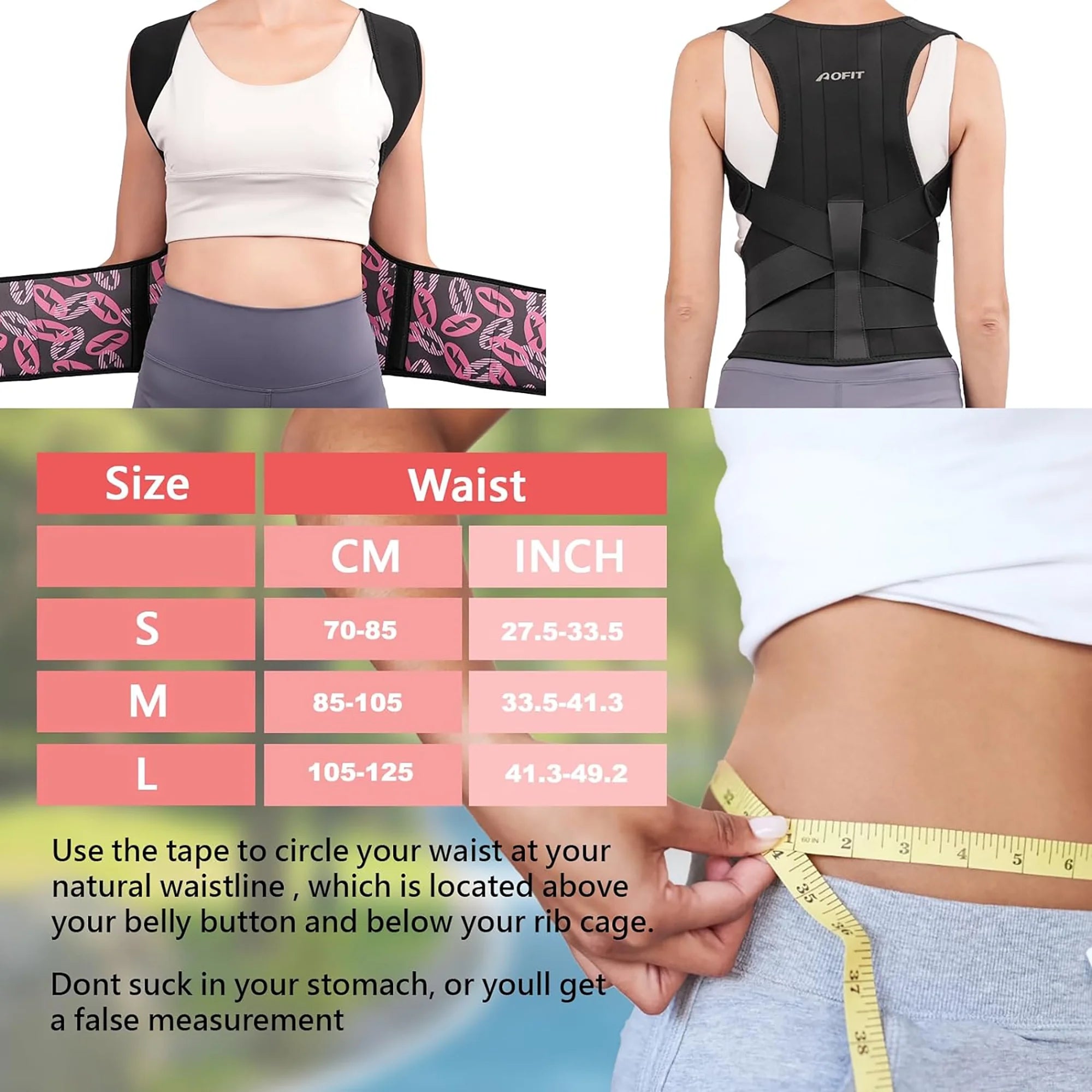 Posture Corrector for Women & Men - Adjustable Shoulder Posture Brace - Figure Brace for Posture Correction and Alignment
