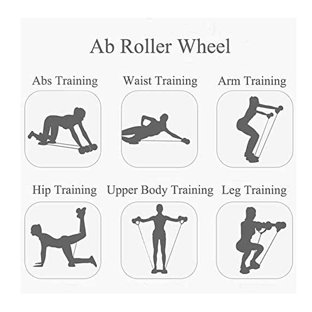Multi-Function Double Ab Roller Wheel New Version Ab Wheel Exercise Fitness
