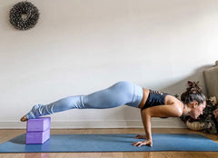 Blocks & Strap - Lighweight Foam Yoga Blocks 2 Pack with 8Ft Cotton Yoga Strap Set Kit for Beginners & Pros, Accessories & Equipment for Women & Men