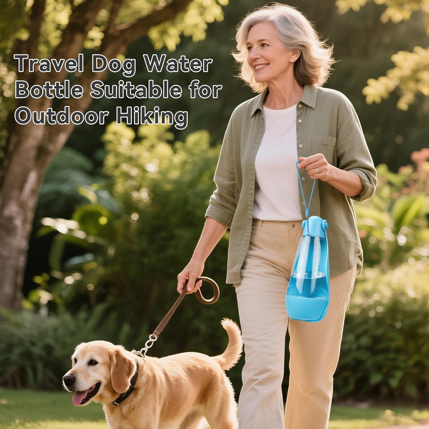 UPSKY Dog Water Bottle | Portable & Foldable Dog Water Bottle | 3-In-1 Portable