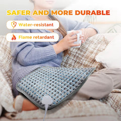 Electric Heating Pad Blanket Timer Heating Pad for Shoulder Neck Back Spine Leg Winter Warm 58X29Cm